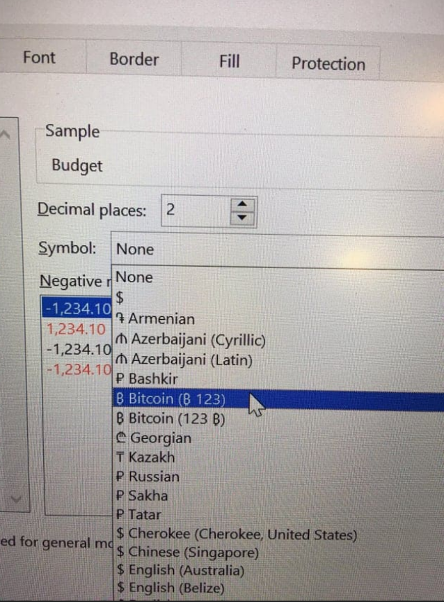 Crypto Is Here To Stay? Microsoft Adds Bitcoin Symbol To Excel Spreadsheets (#GotBitcoin?)