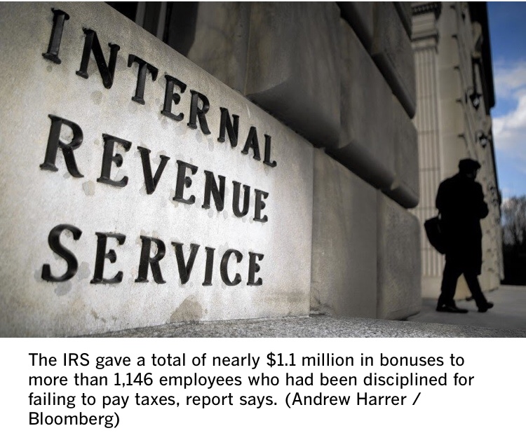 IRS Workers Who Failed To Pay Taxes Got Bonuses (#GotBitcoin?)
