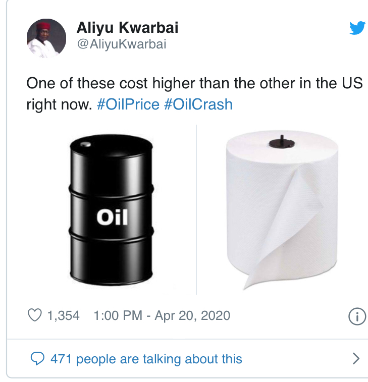 Oil Price Memes And Jokes of 2020 Never Let A Good Oil Price Crash Go To Waste