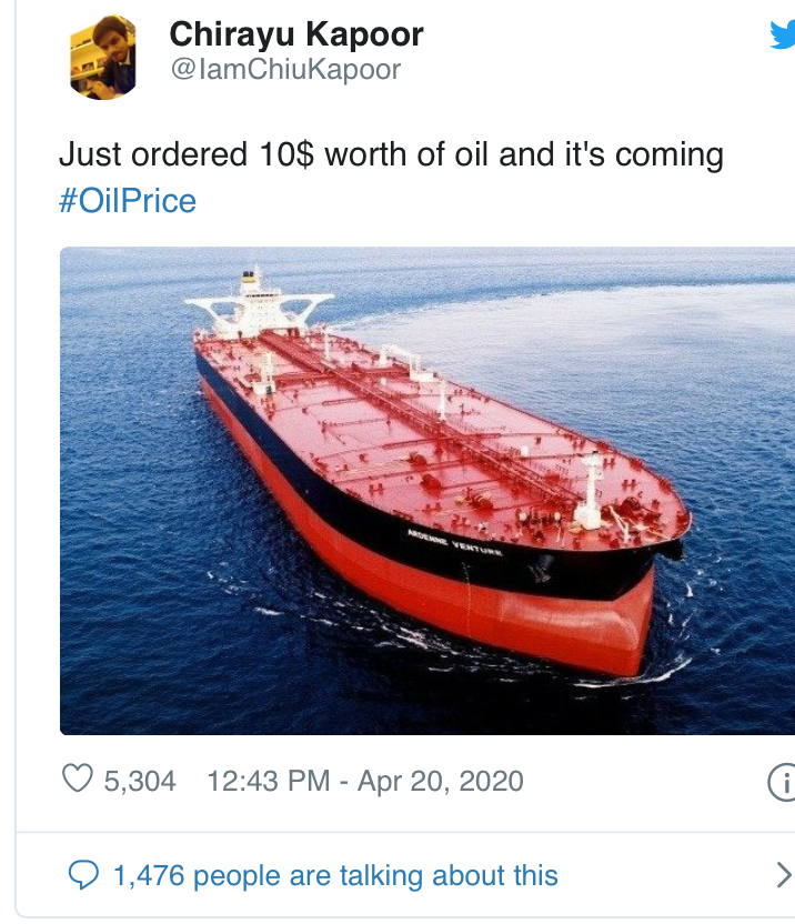 Oil Price Memes And Jokes of 4-20-2020 Never Let A Good ...