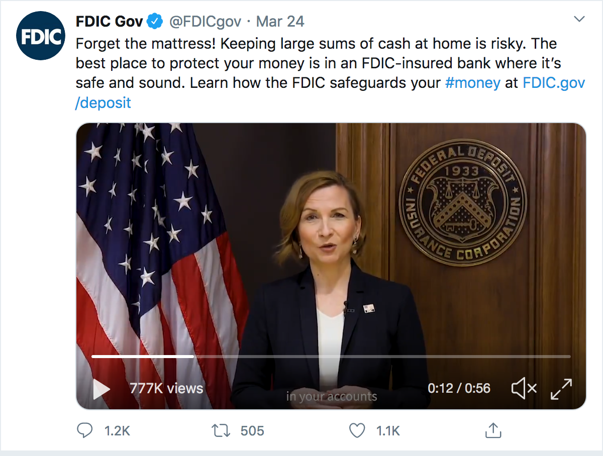 FDIC Urging Against Bank Runs (#GotBitcoin?)