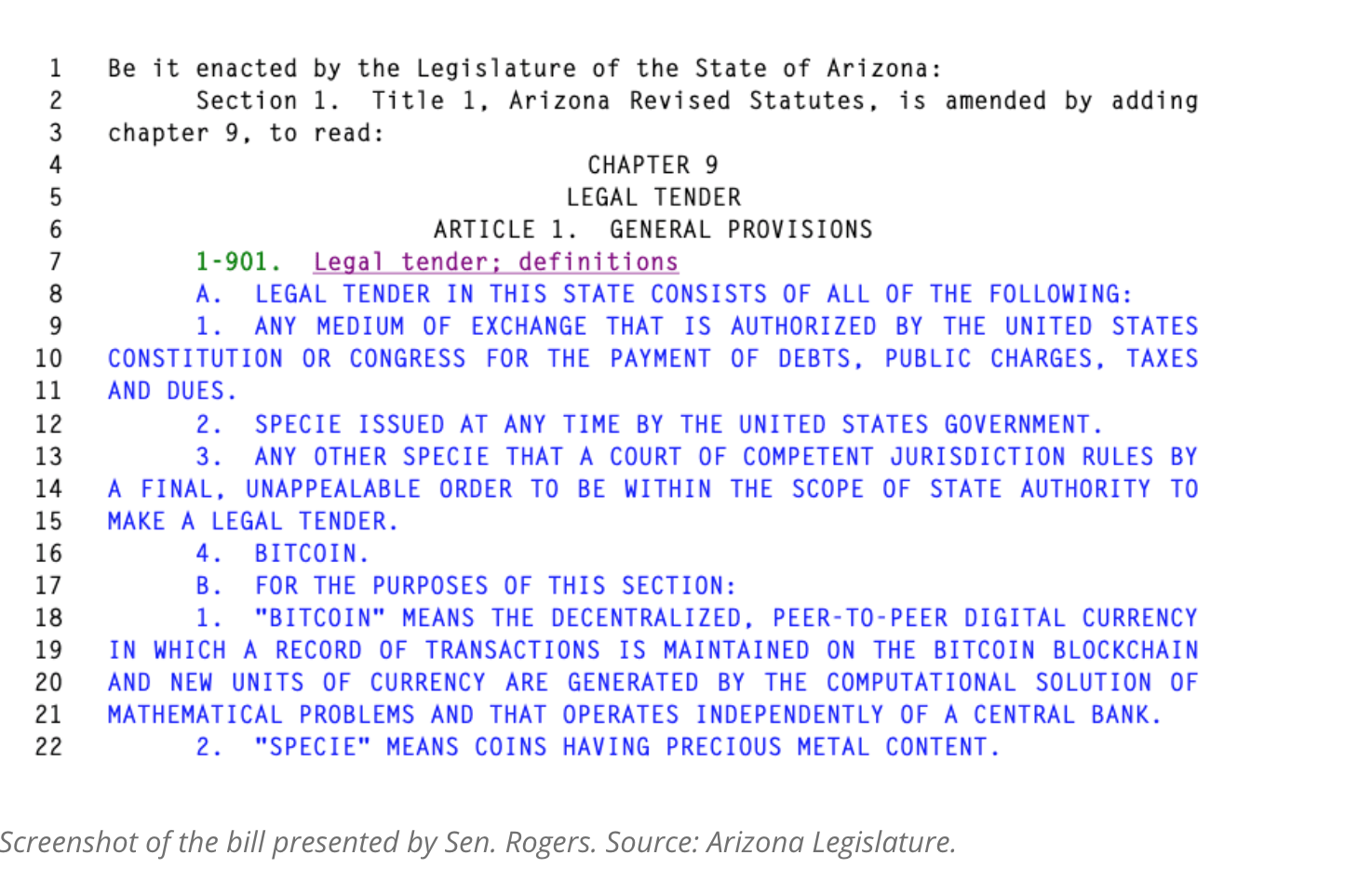 BREAKING: State Senator Introduces Bill To Make Bitcoin Legal Tender