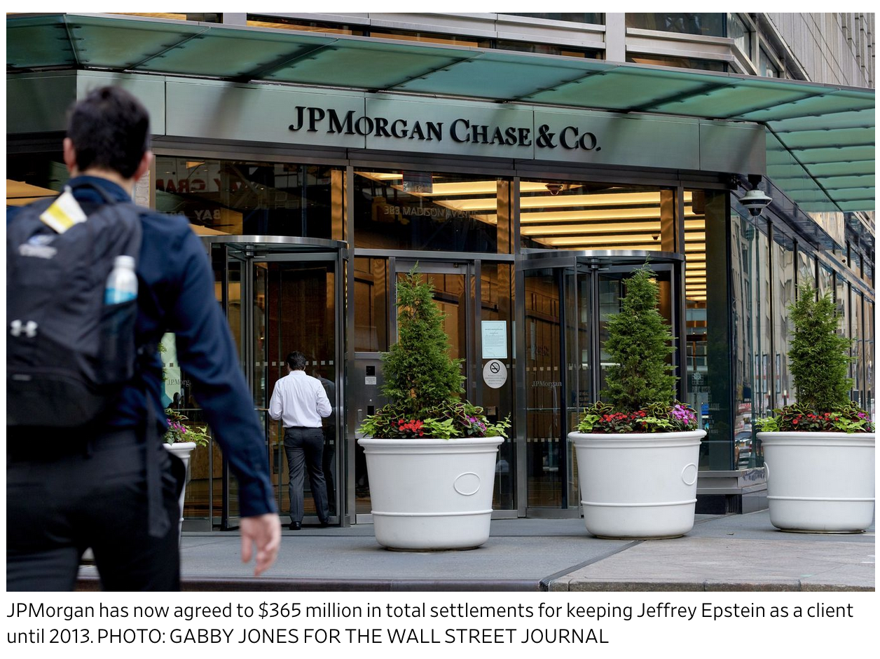 Jeffrey Epstein Accusers Sue Jamie Dimon's JPMorgan Chase For Enabling And Profiting From Sex Trafficking