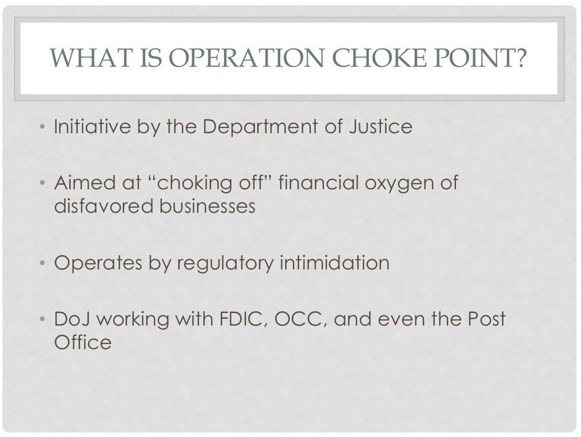 Operation Choke Point 2.0 Could Be Bitcoin's Biggest Banking Crackdown And Regulatory Battle 