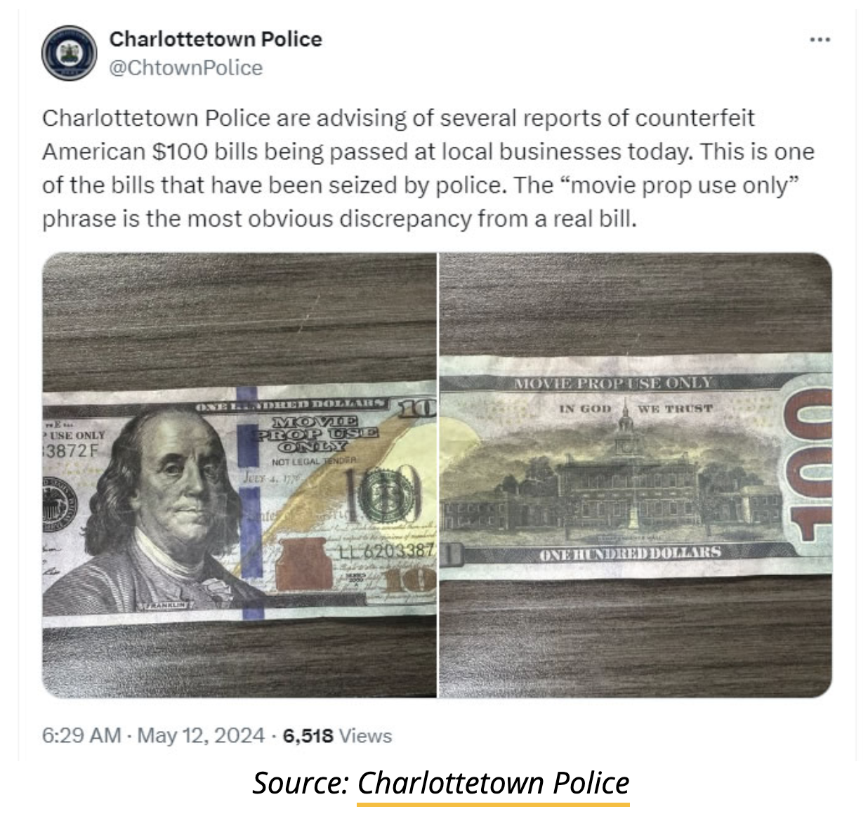 Reports Of ‘Bleached’ Counterfeit Bills Crop Up Across North America #BitcoinFixesThis #GotBitcoin